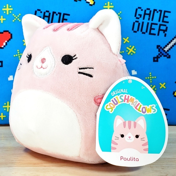 Squishmallow Paulita the Pink Tabby Cat 5" UltraSoft Stuffed Plush Toy NWT - Picture 6 of 12